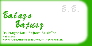 balazs bajusz business card